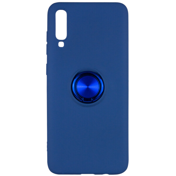 

Противоударный Чехол накладка Deen Summer ColorRing NEW с магнитным держателем для Samsung Galaxy A70 Синий / Blue