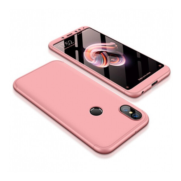 

Пластиковая накладка чехол GKK LikGus 360 градусов для Xiaomi Redmi Note 6 Pro Розовый / Rose Gold