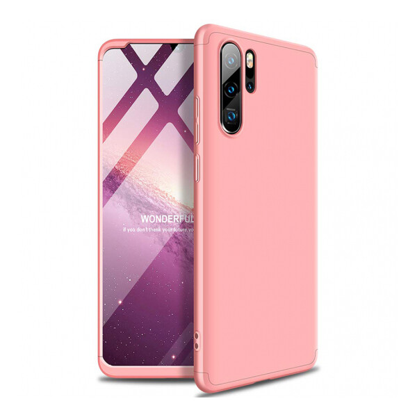 

Противоударный Чехол пластиковая накладка GKK LikGus 360 градусов NEW для Huawei P30 Pro Розовый / Rose Gold