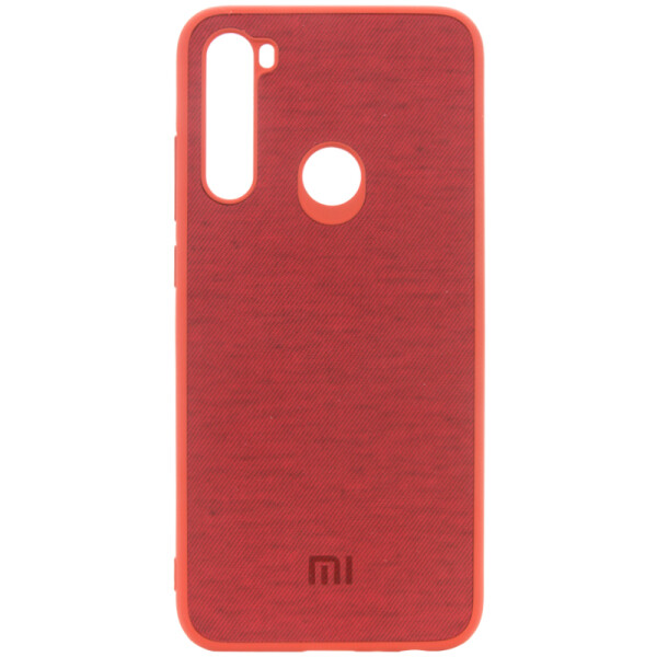 

Противоударный Чехол накладка Epik Textile Logo NEW для Xiaomi Redmi Note 8 Красный