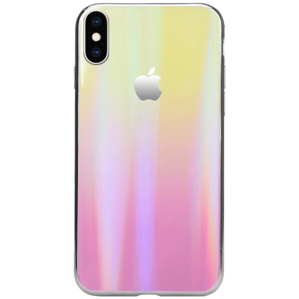 

Противоударный Чехол накладка Epik Gradient Aurora NEW для Apple iPhone XS Золотой / Розовый