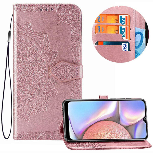 

Противоударный Чехол книжка Epik Art Case NEW с визитницей для Samsung Galaxy A10s Розовый / Pink
