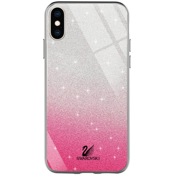 

Противоударный Чехол накладка Epik Swarovski NEW для Apple iPhone XS Max Малиновый