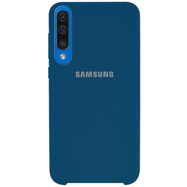 

Противоударный Чехол накладка Epik Silicone case NEW для Samsung Galaxy A50 / A50s / A30s Синий / Navy Blue