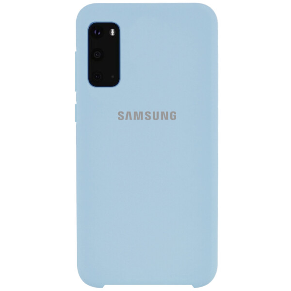 

Противоударный Чехол накладка Epik Silicone case NEW для Samsung Galaxy S20 Голубой / Lilac Blue