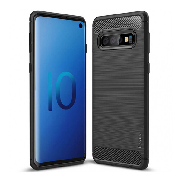 

Противоударный TPU Чехол накладка iPaky Slim Series для Samsung Galaxy S10 Plus + Черный / Black