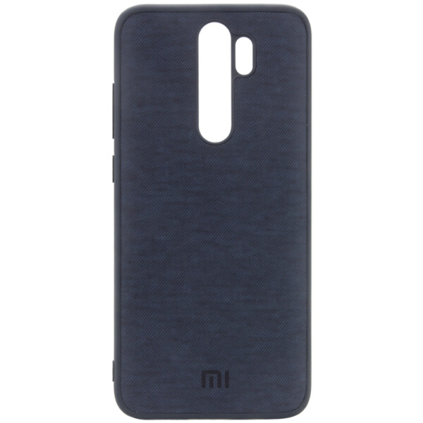 

Противоударный Чехол накладка Epik Textile Logo NEW для Xiaomi Redmi Note 8 Pro Синий