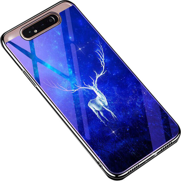 

Противоударный Чехол накладка Epik Fantasy NEW с глянцевыми торцами для Samsung Galaxy A80 / A90 Олень / Бирюзовый
