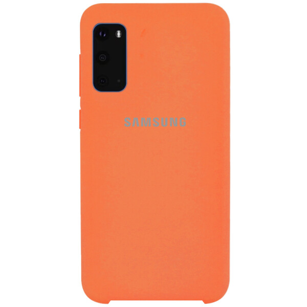 

Противоударный Чехол накладка Epik Silicone case NEW для Samsung Galaxy S20 Оранжевый / Orange