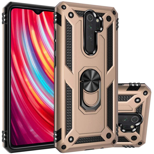 

Противоударный Чехол накладка Epik Serge Ring NEW с магнитным держателем для Xiaomi Redmi Note 8 Pro Золотистый / Gold