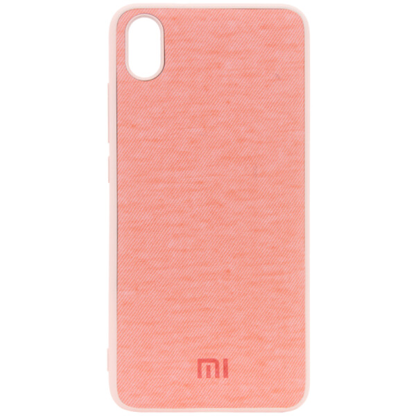 

Противоударный Чехол накладка Epik Textile Logo NEW для Xiaomi Redmi 7A Розовый