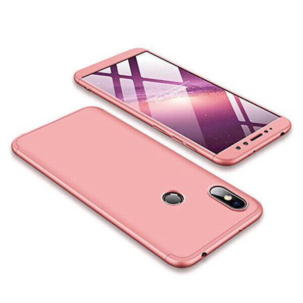 

Пластиковая накладка чехол GKK LikGus 360 градусов для Xiaomi Redmi S2 Розовый / Rose Gold