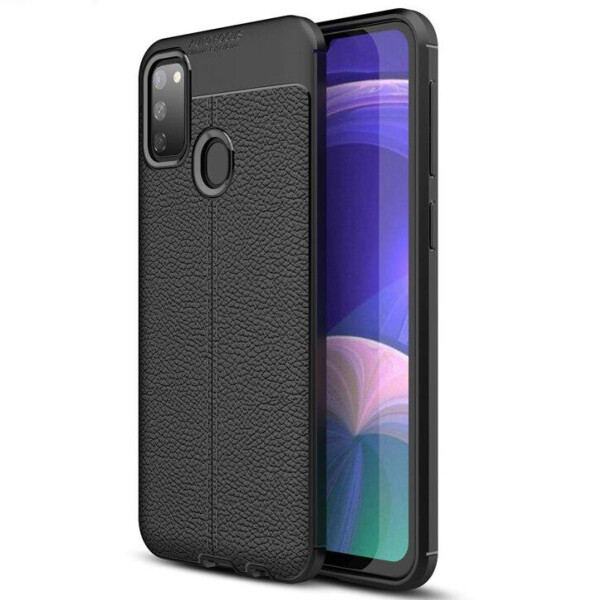 

Противоударный Чехол накладка Epik NEW с имитацией кожи для Samsung Galaxy M30s Черный