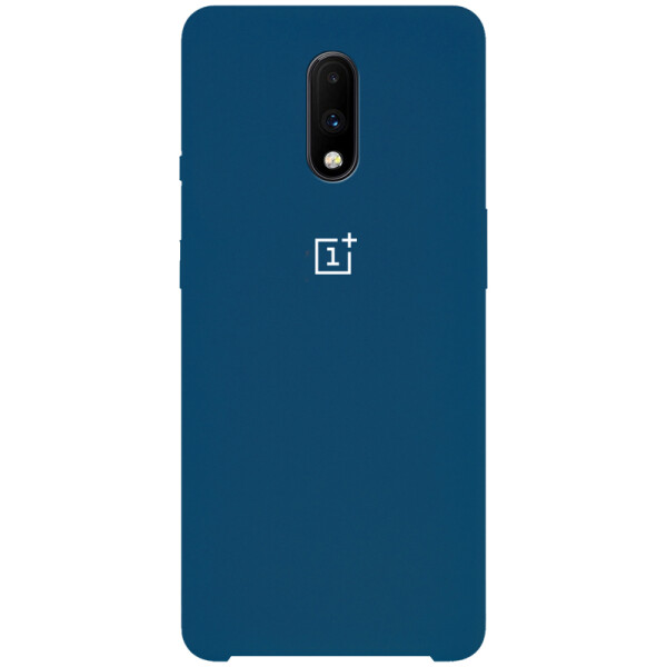 

Противоударный Чехол накладка Epik Silicone case NEW для OnePlus 7 Синий / Navy Blue