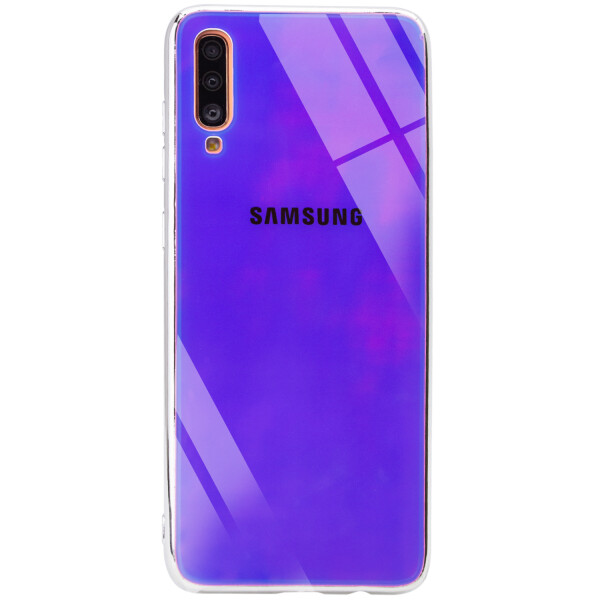 

Противоударный Чехол накладка Epik Gradient Rainbow NEW с лого для Samsung Galaxy A70 Фиолетовый