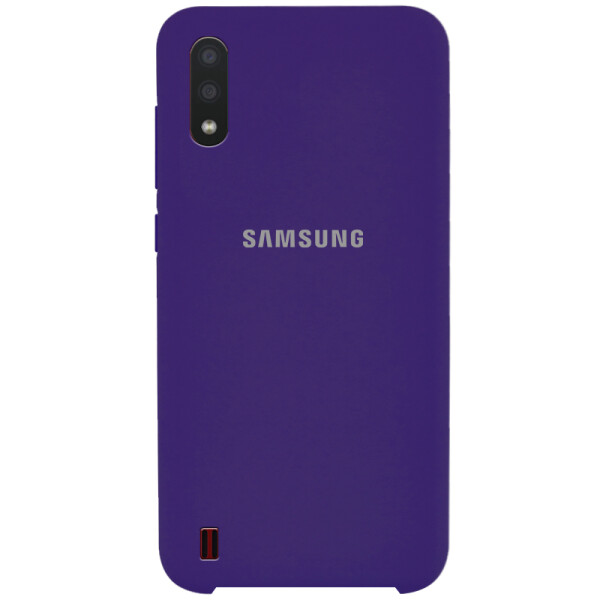 

Противоударный Чехол накладка Epik Silicone case NEW для Samsung Galaxy A01 Фиолетовый / Purple
