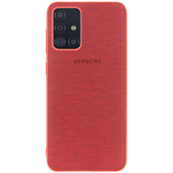 

Противоударный Чехол накладка Epik Fiber Logo NEW для Samsung Galaxy A71 Красный