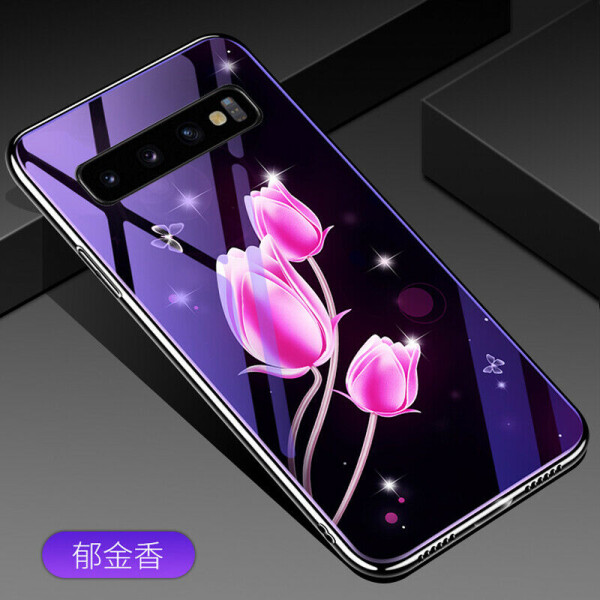 

Противоударный Чехол накладка Epik Fantasy NEW с глянцевыми торцами для Samsung Galaxy S10 Тюльпаны