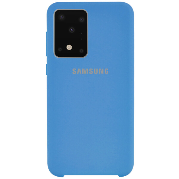 

Противоударный Чехол накладка Epik Silicone case NEW для Samsung Galaxy S20 Ultra Синий / Blue