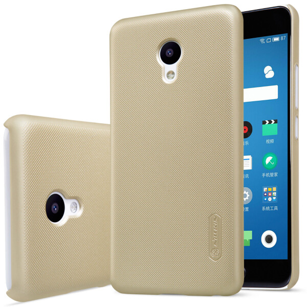 

Противоударный Чехол накладка Nillkin Matte NEW для Meizu M5 + Защитная пленка Золотой / Gold