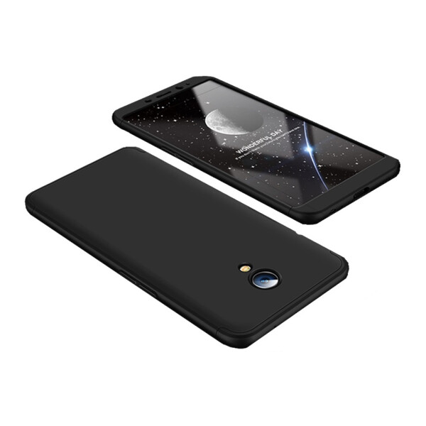 

Противоударный Чехол Пластиковая накладка GKK LikGus 360 градусов NEW для Meizu M6s Черный