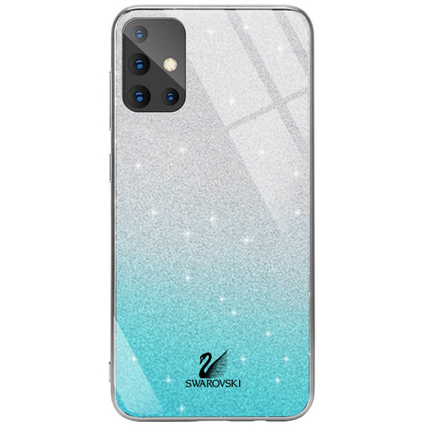 

Противоударный Чехол накладка Epik Swarovski NEW для Samsung Galaxy A51 Бирюзовый