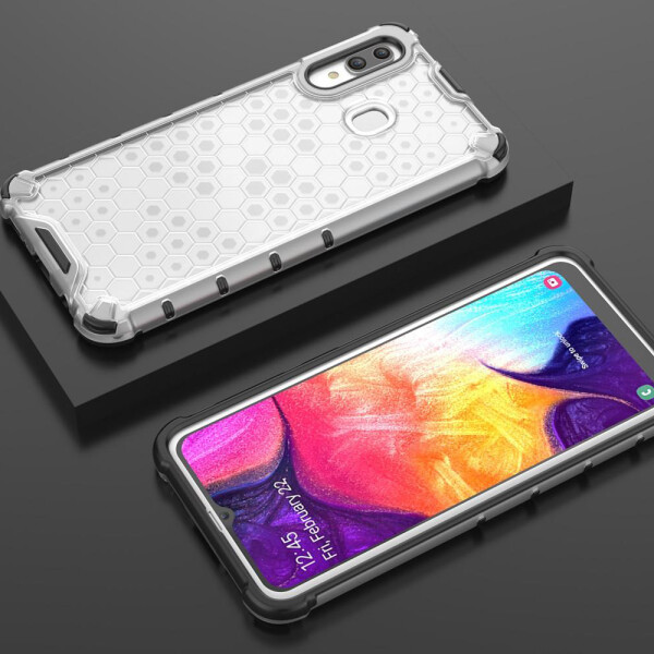 

Противоударный Чехол накладка Epik Transformer Honeycomb для Samsung Galaxy A20 / A30 Прозрачный