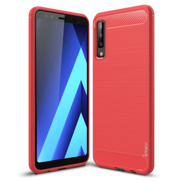 

Противоударный TPU Чехол накладка iPaky Slim Series для Samsung A750 Galaxy A7 2018 Красный / Red