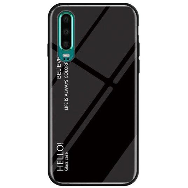 

Противоударный Чехол накладка Epik Gradient Hello NEW для Huawei P30 Черный