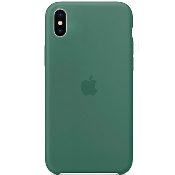 

Противоударный Чехол накладка Epik Silicone case NEW для Apple iPhone XS Max Зеленый / Pine Green