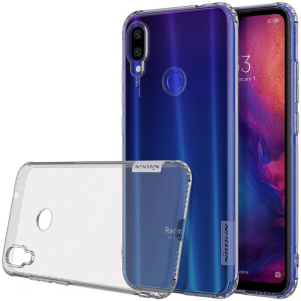 

Противоударный Чехол накладка Nillkin Nature Series NEW для Xiaomi Redmi Note 7 / Note 7 Pro / Note 7s Серый / Прозрачный