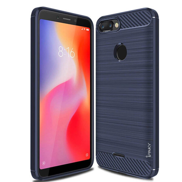 

Противоударный TPU Чехол накладка iPaky Slim Series для Xiaomi Redmi 6 Синий / Blue