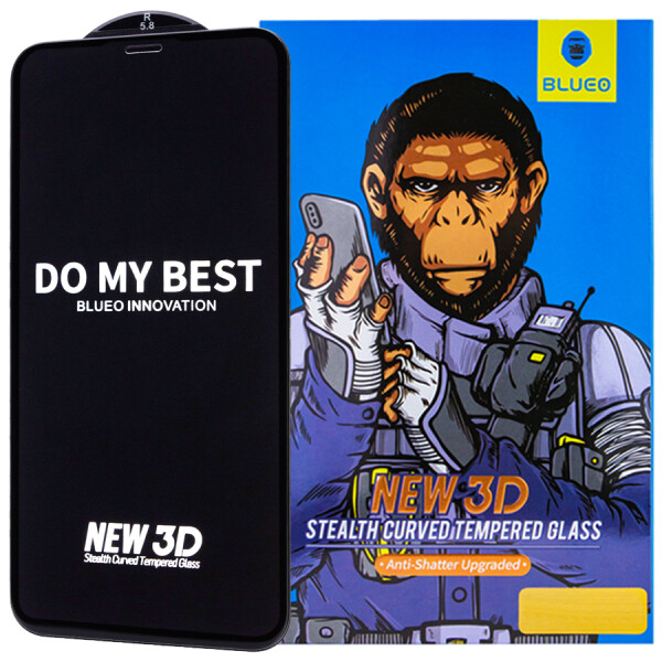 

Противоударное Защитное 3D стекло Blueo Stealth Series NEW для Apple iPhone X (5.8") / XS (5.8") Олиофобное Ультратонкое Прозрачное / Черное