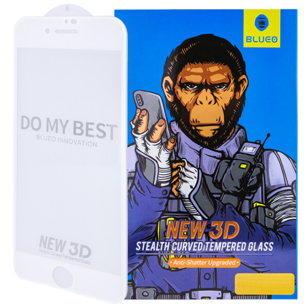 

Противоударное Защитное 3D стекло Blueo Stealth Series NEW для Apple iPhone 7 / 8 (4.7") Олиофобное Ультратонкое Прозрачное / Белое