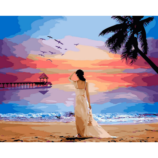 

Набор для акриловой живопись по номерам BrushMe Тропический рассвет 40 х 50 см (GX29454)