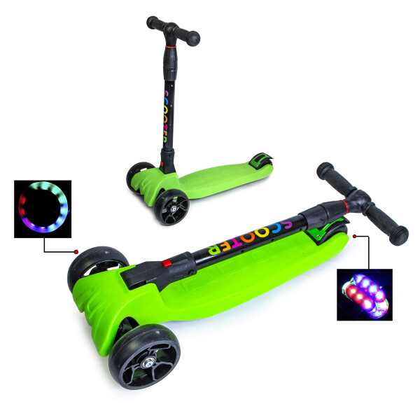 

Детский самокат Smart. Green. (складная ручка)