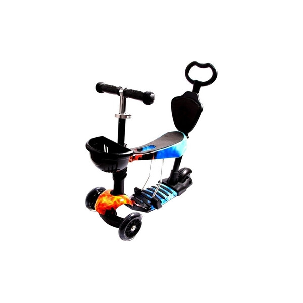 

Самокат трехколесный Scooter 5 in 1 Fire and Ice, черный (883545660)