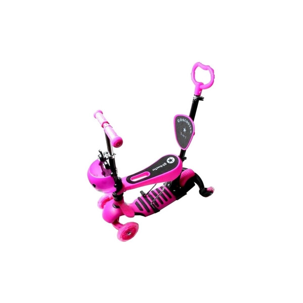 

Самокат четырехколесный Scooter Божья коровка 4 in 1, розовый (1648743722)