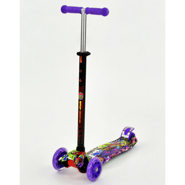 

Самокат Scooter Maxi S779 Фиолетовый Графити