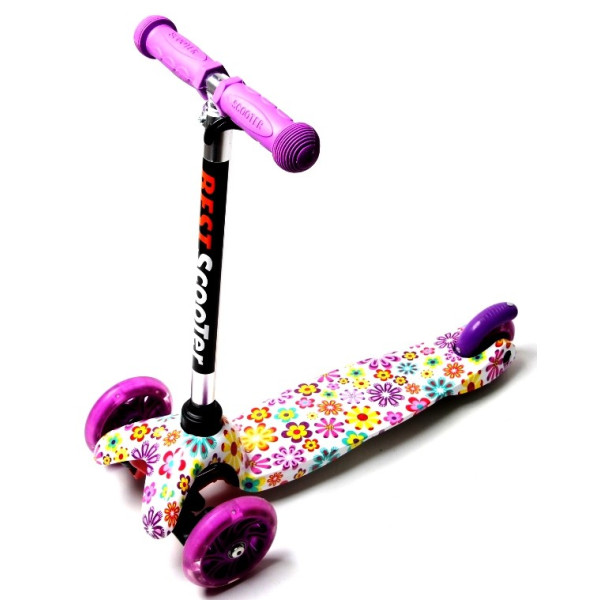 

Самокат Scooter Mini S038 Фиолетовый цветок