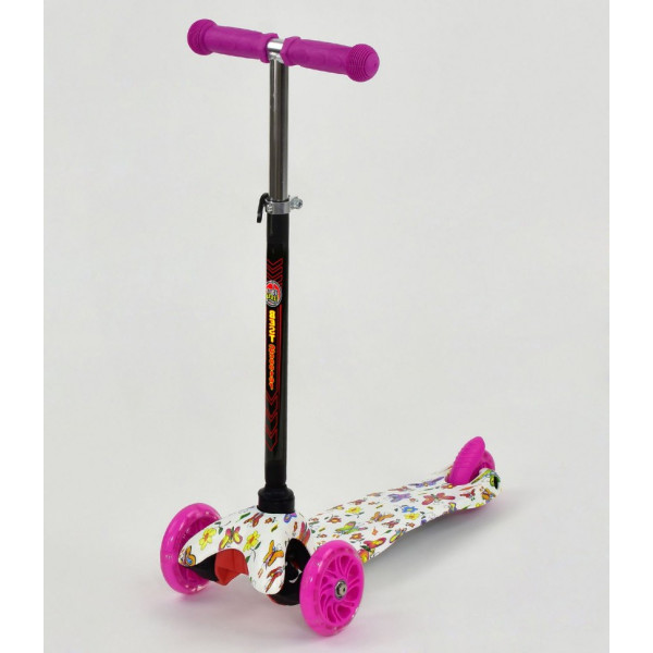 

Самокат Scooter Mini S037 Розовый Бабочки
