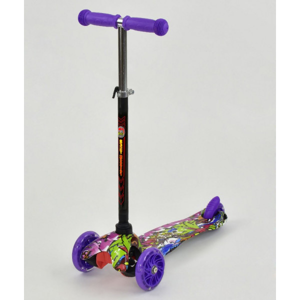 

Самокат Scooter Mini S037 Фиолетовый Графити