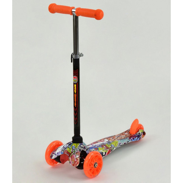 

Самокат Scooter Mini S037 Оранжевый Графити