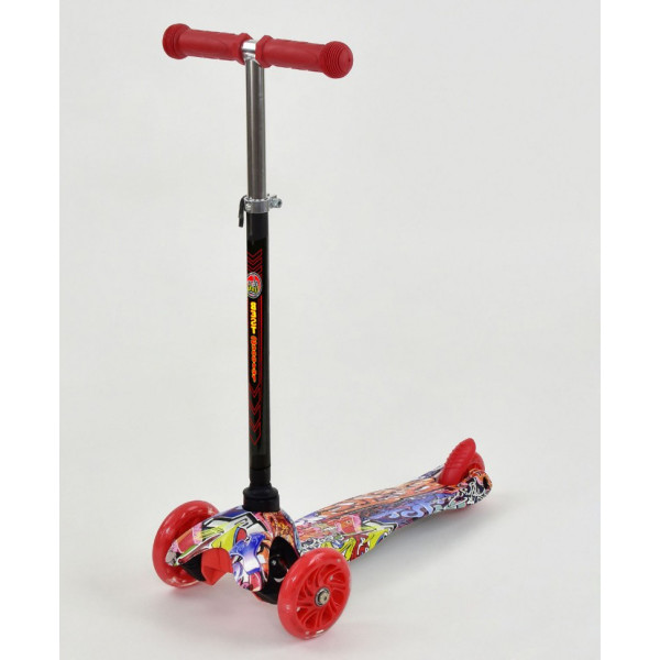 

Самокат Scooter Mini S037 Красный Графити
