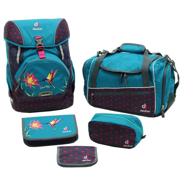 

Рюкзак с набором школьных принадлежностей Deuter OneTwo Set-Sneaker Bag petrol bird (3880017 3044)