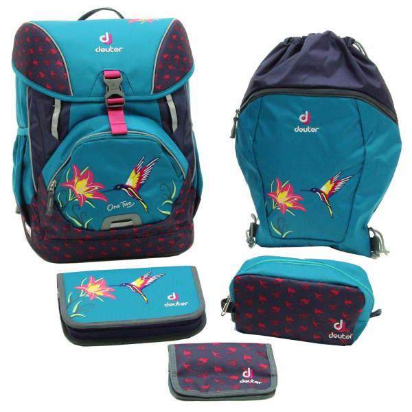 

Рюкзак с набором школьных принадлежностей Deuter OneTwo Set-Hopper petrol bird (3880117 3044)