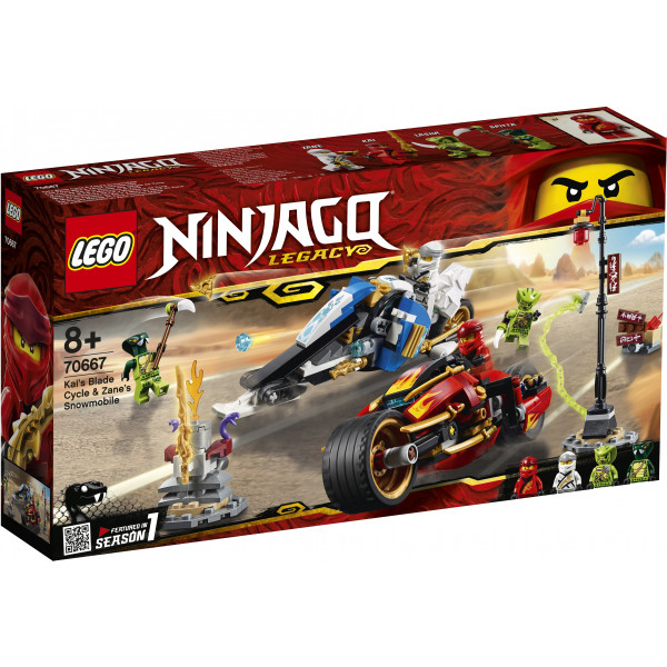 

Конструктор LEGO NINJAGO Мотоцикл Кая и снегомобиль Зейна (70667)