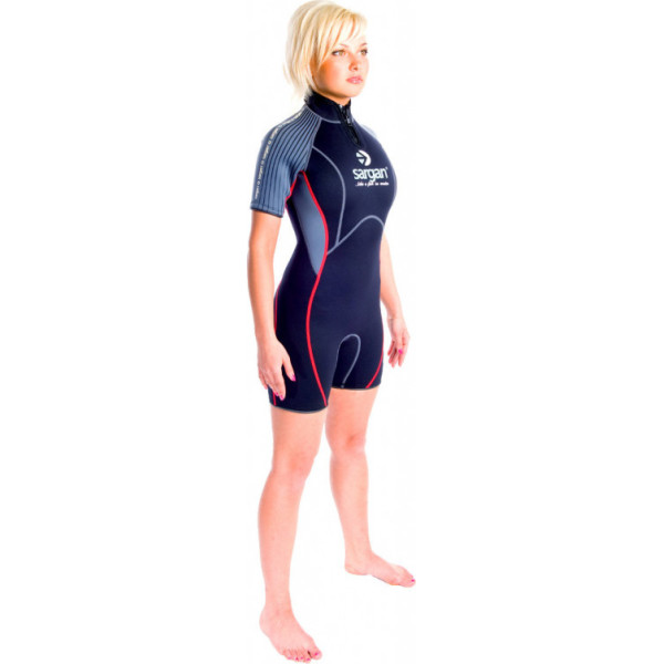 

женский Sargan Nemo Shorty 3mm Black-Grey-Red M
