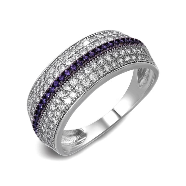 

Кольцо из серебра с куб. циркониями, размер 18.5 (142926)