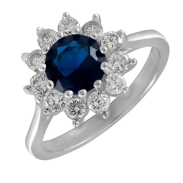 

Кольцо из серебра с куб. циркониями, размер 16.5 (198018)